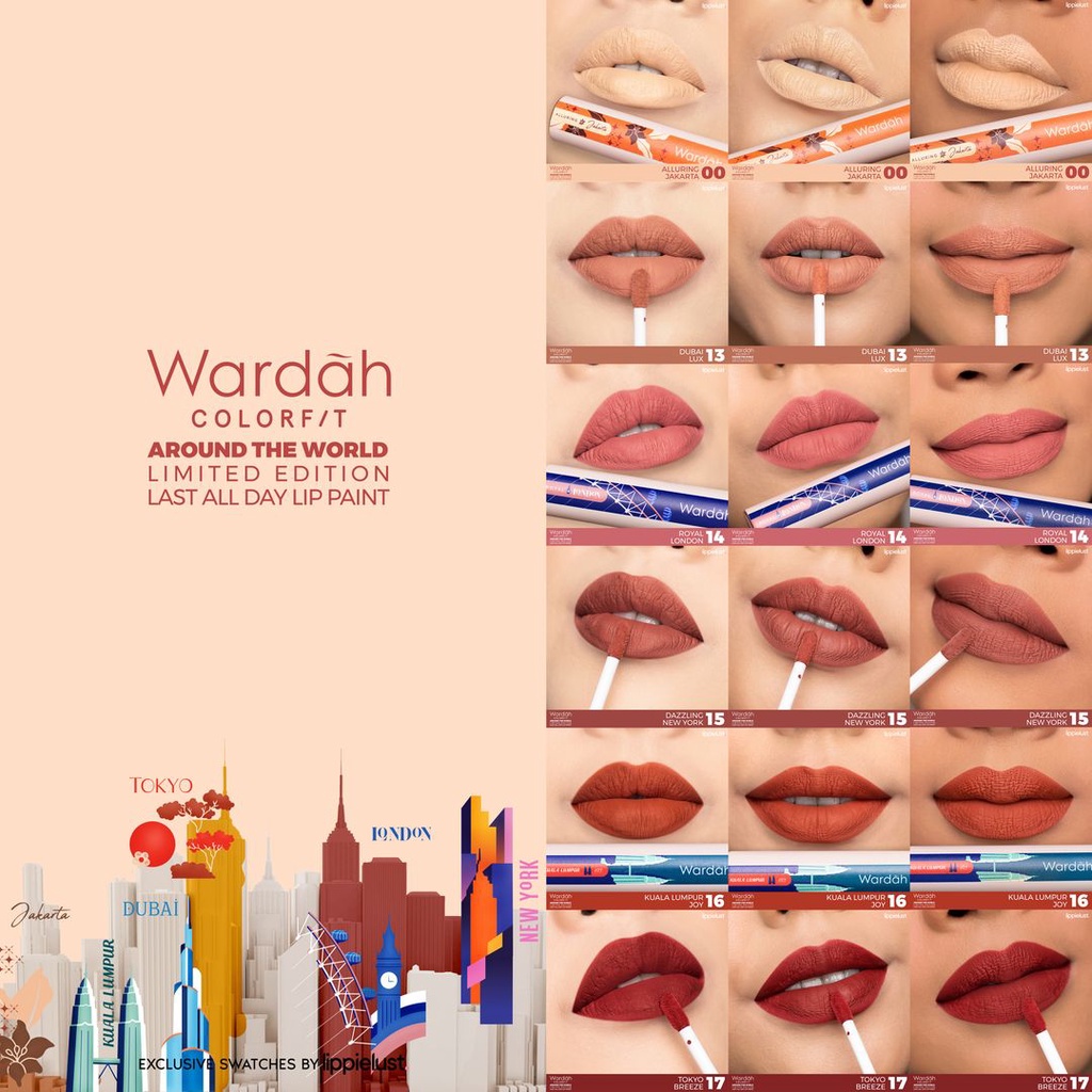 ★ BB ★ Wardah Colorfit Lip Paint Around the World - Lip Cream