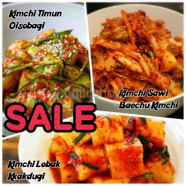 

Fresh Korean Kimchi Mix (sawi. lobak. timun) per 100g HALAL