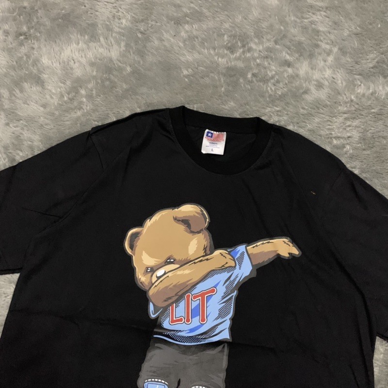 Kaos Tshirt Nsa Bear Lit Blue Mirror