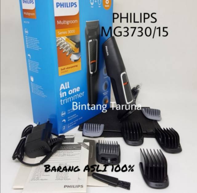 PHILIPS Multigroom MG3730/15 Alat Cukur Philips MG3730 8-in-1 Multi groom Philips MG3730