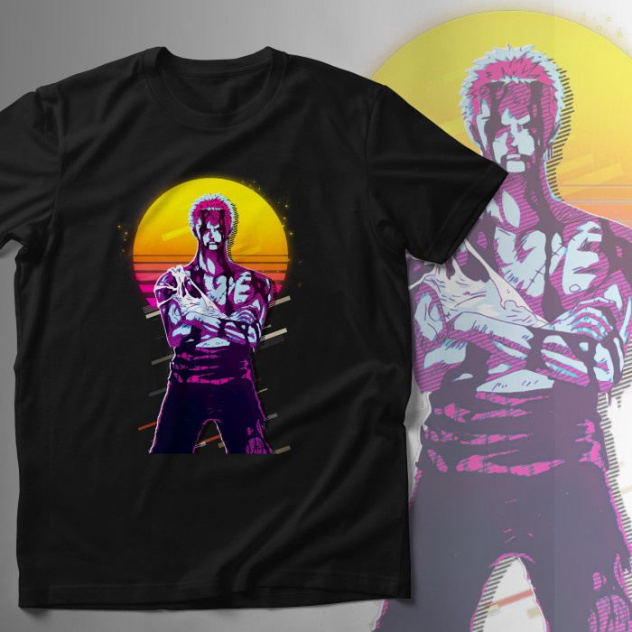 Tshirt KAOS anime roronoa zoro op One Piece