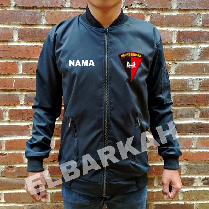 JAKET BOMBER LOGO BRIMOB POLRI JAKET BOMBER BISA CUSTOM LOGO SENDIRI jaket bomber waterfroop jaket bomber terbaru