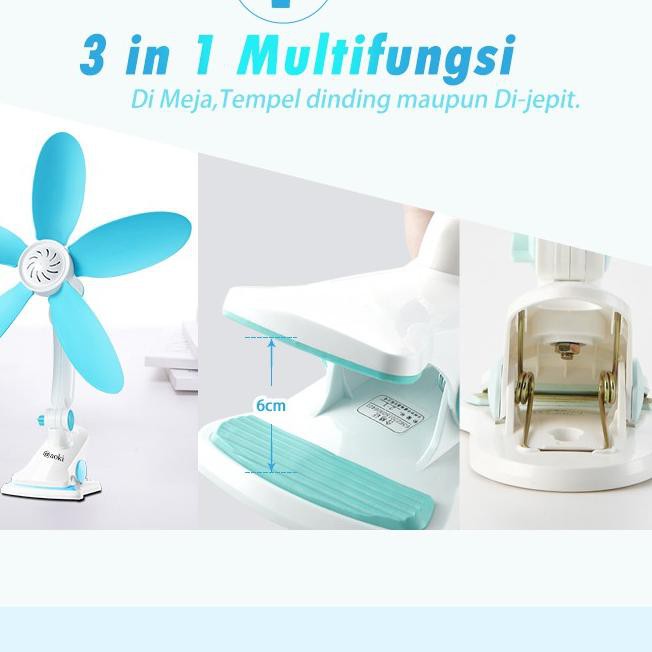 ✱ AOKI Kipas angin jepit eva lentur adem tempel dinding 360mm af 3601 ☂