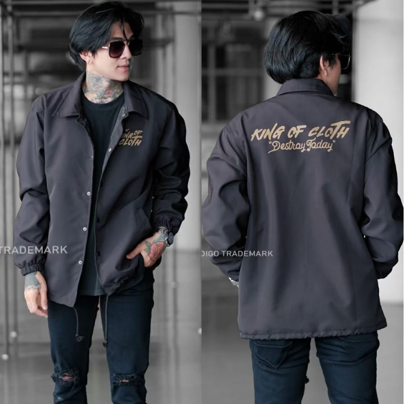 COACH JACKET - JAKET COACH - JAKET COACH PRIA - COACH JAKET - JACKET COACH - JAKET CHOACH-K.O.C hitam