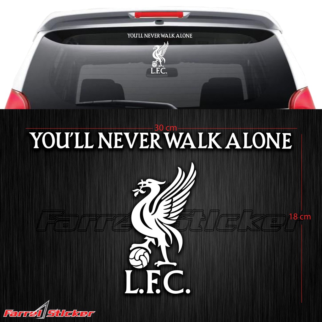 stiker  liverpool sticker LFC 30 x 18