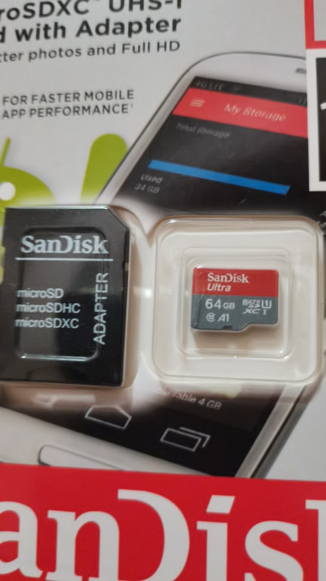 Sandisk Memory Card Microsd Card Memori Card 16gb 32gb 64gb 128gb Speed 100mb S Class10 Free Adapter Shopee Indonesia