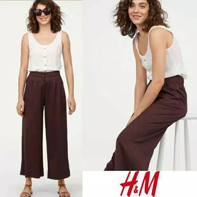 KULOT WANITA CROPPED H*M - ORIGINAL CELANA KULOT H*M HNM KULOT PANJANG NYAMAN MURAH