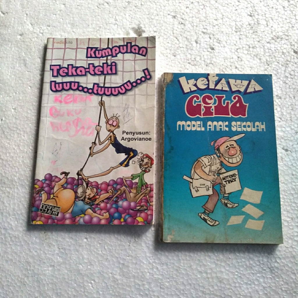 Original bekas Paket 2 Buku Kumpulan Teka-Teki luuu  tuuuu - KETAWA GILA MODEL ANAK SEKOLAH