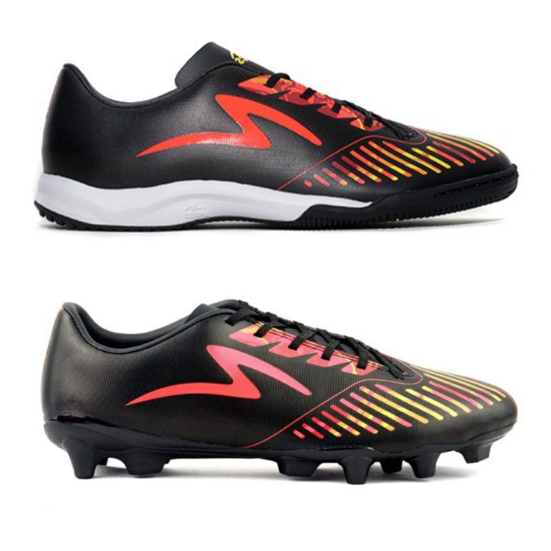 SEPATU BOLA DAN FUTSAL SPECS SWERVO HYDRA MARBLE PRO FG/IN - BLACK/BRIGHT RED
