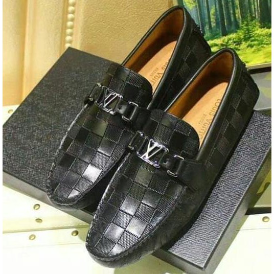Produk Bagus SEPATU LV LOAFERS BLACK TYPE LV114 MIRROR QUALITY ON SALE