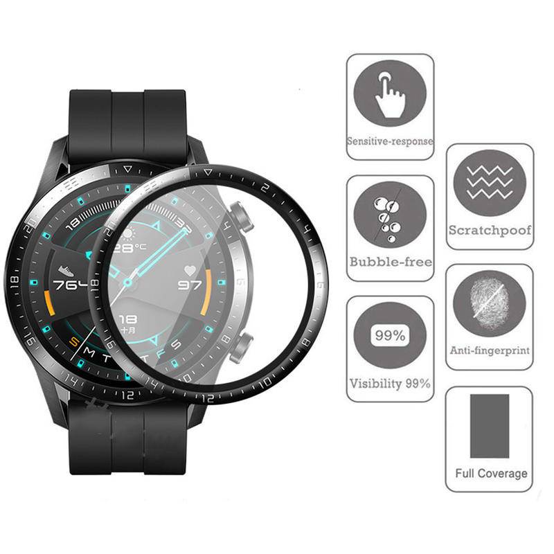 2pcs Film Pelindung Layar Smartwatch Lengkung Untuk Huawei Honor Magic 2 GS3 GT2 GT3 42mm 46mm GT2e GT runner