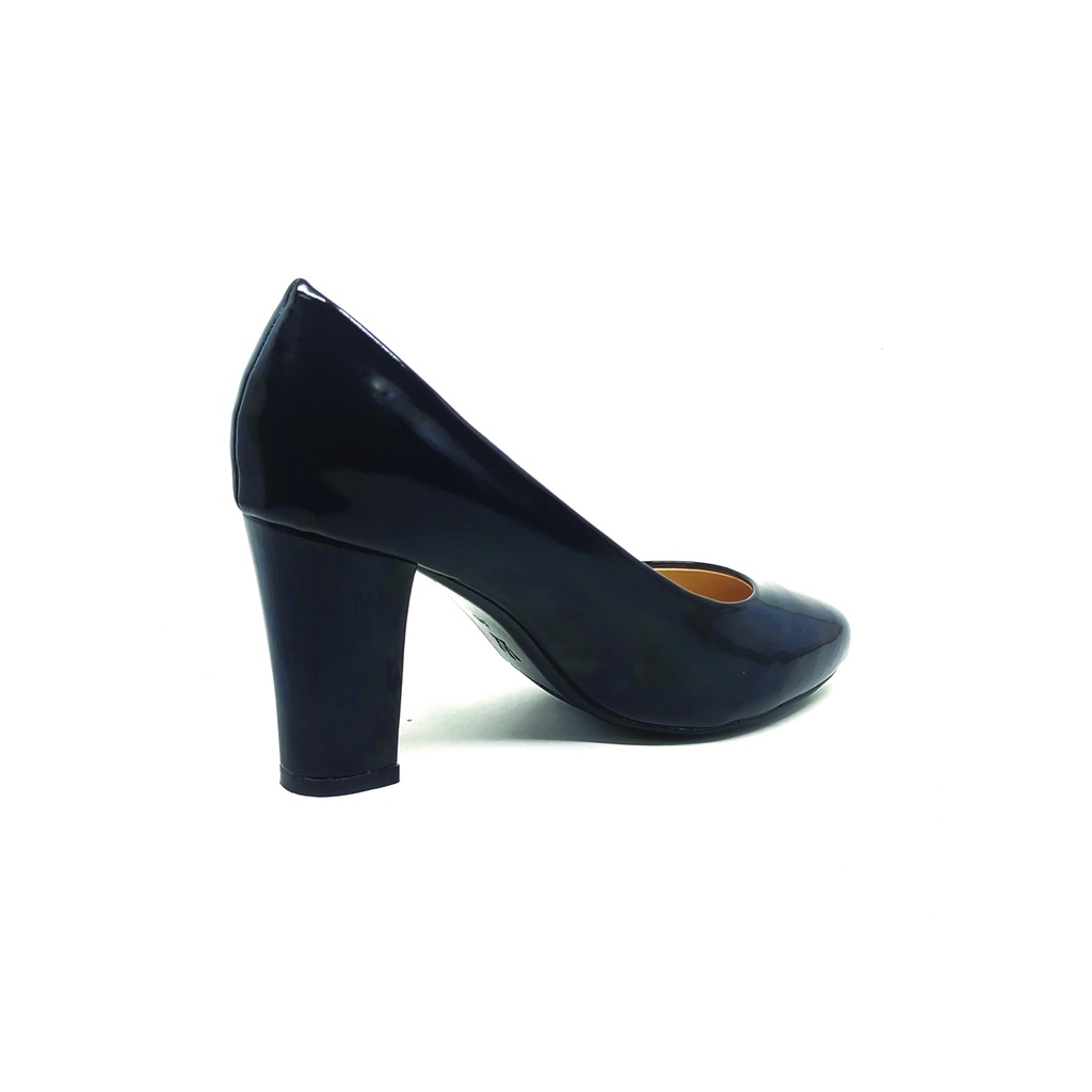 Workswell Sepatu Kerja Wanita High Heels 8cm Kode 584 Hitam Glosy