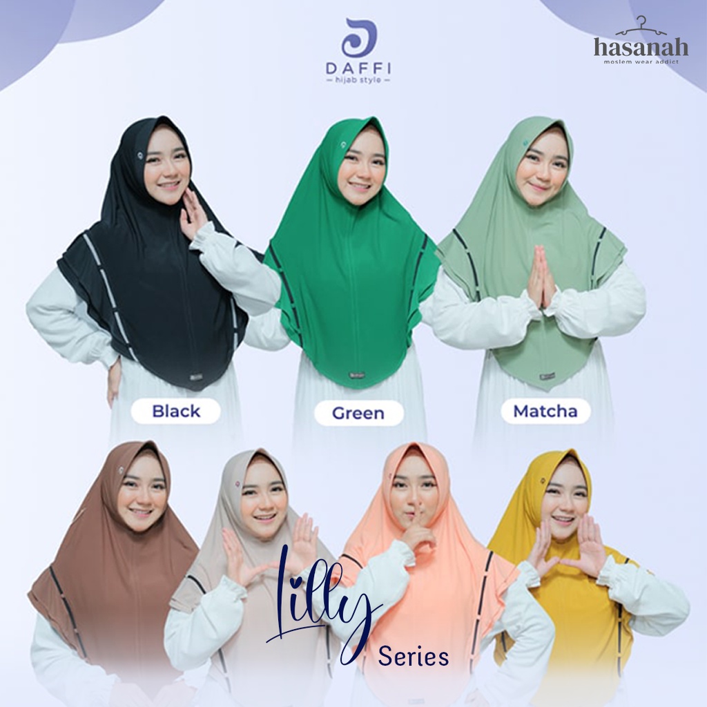 Hijab Daffi Lilly Series Jilbab Syari Khimar Instan Premium
