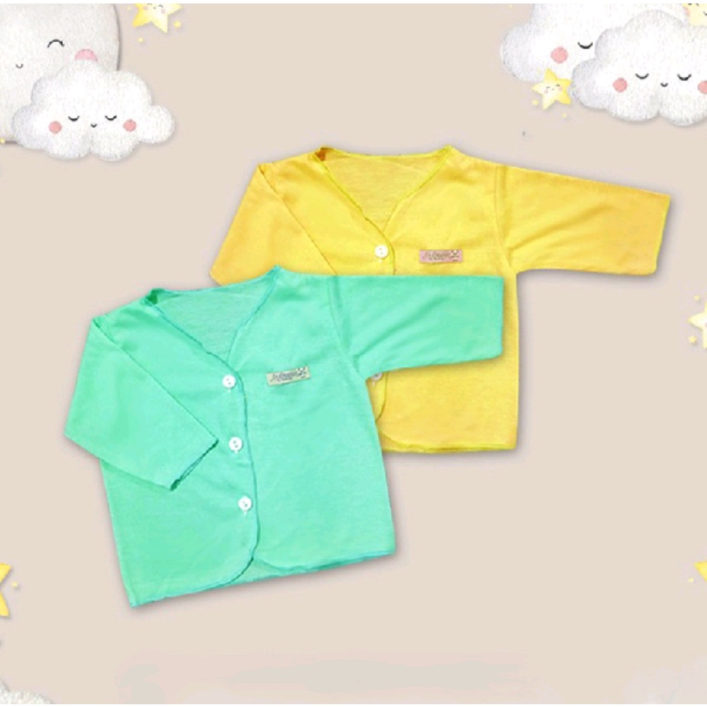 6 PCS BAJU BAYI LENGAN PANJANG MIX WARNA UMUR 0 - 6 BULAN // BAJU BAYI BOBOKO LENGAN PANJANG MIX WARNA // ATASAN BAYI LENGAN PANJANG