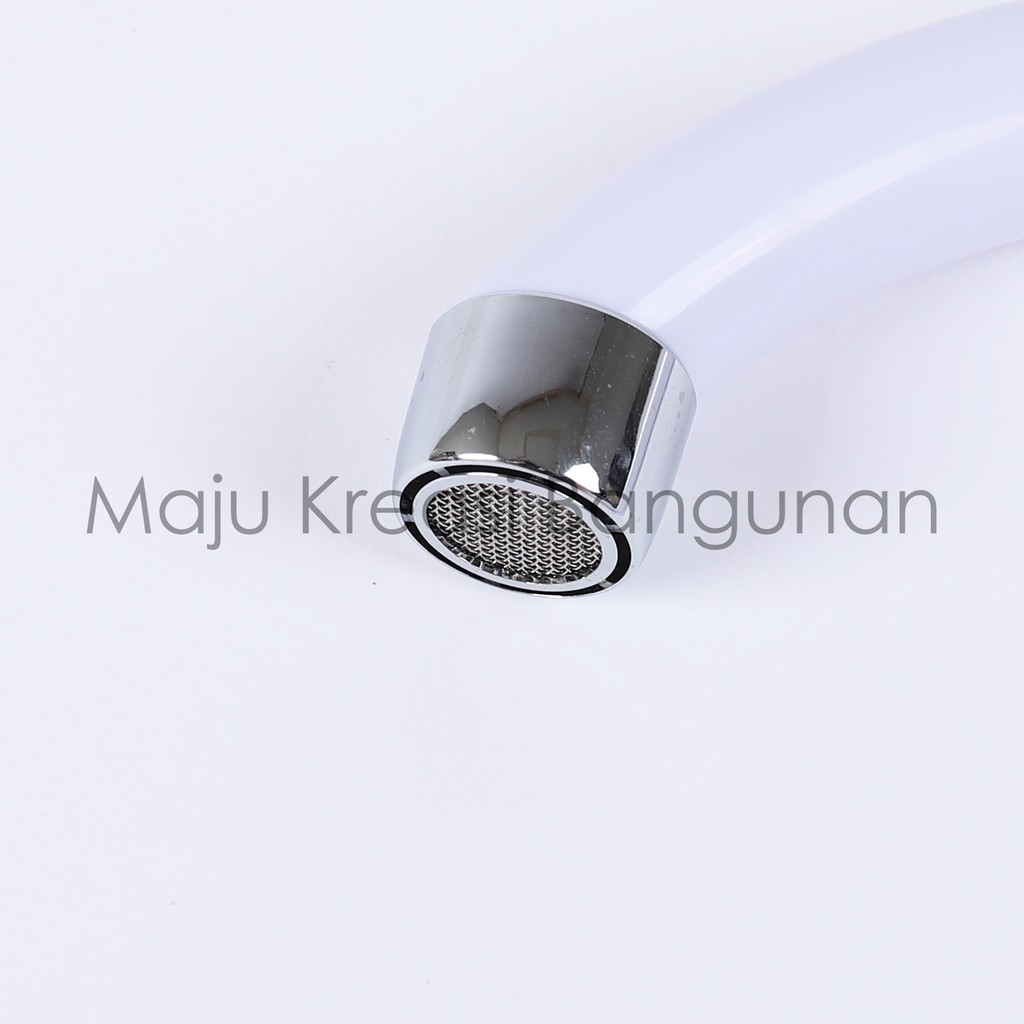 Kran Angsa Tembok PVC New Soligen Keran Air Cuci Piring Sink Dapur W1 W2 Hitam Putih