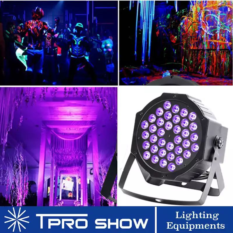 LAMPU SOROT TEMBAK PAR RGBW 36 PAR36 HIAS DISCO RGB WARNA WARNI PANGGUNG PESTA 36 WATT BODY BESAR 6CH DMX512 RGBW 36 LEDs Color Mix Cast Aluminum Housing Par Light Stage Effect Lightings