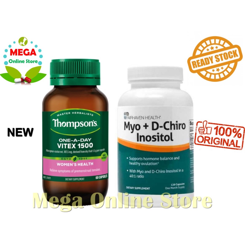 Paket PCOS Thompson Vitex 1500 + Myo + D-Chiro Inositol