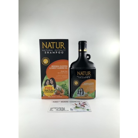 NATUR SHAMPOO MORINGA &amp; SWEET ALMOND OIL 140 ML