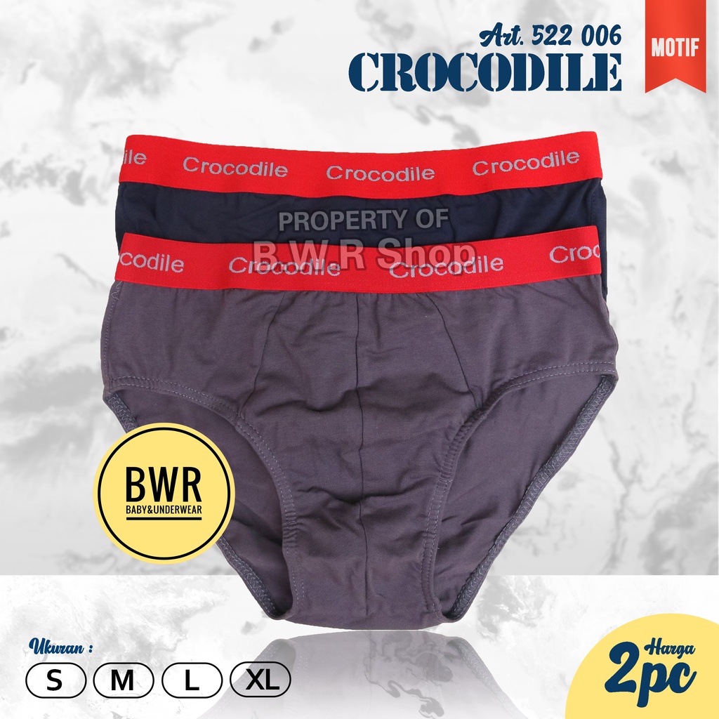 [ 2pc ] CD Crocodile ORANGE 522 006 / 262 Celana Dalam Pria Dewasa Harian Karet Boxer | Bwr