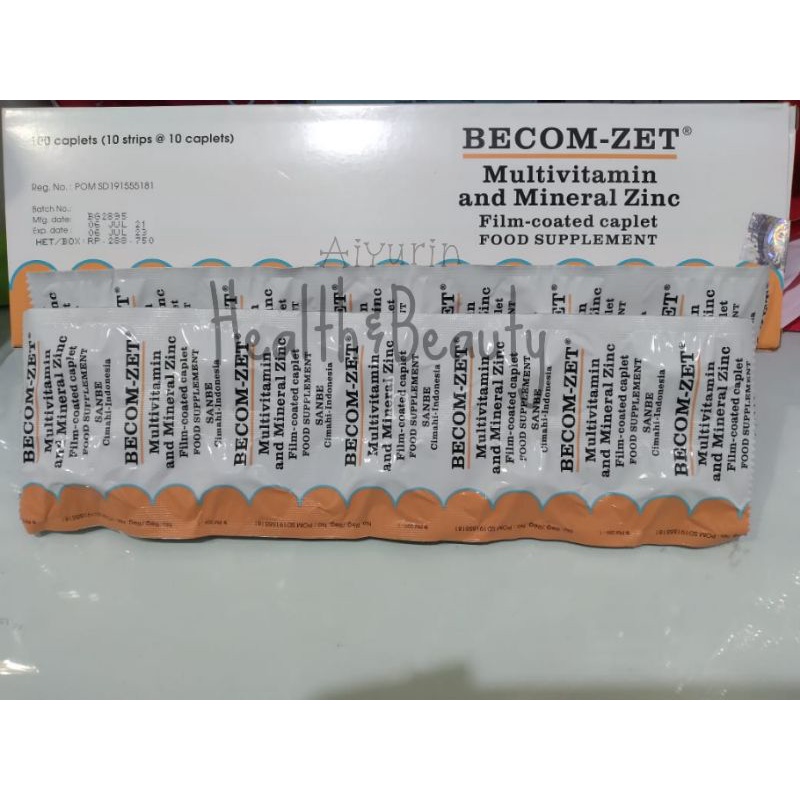 Becom-Zet Multivitamin 1 Strip isi 10 kaplet