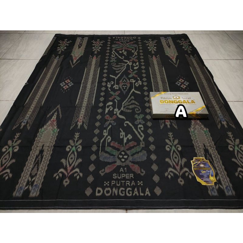 SARUNG DONGGALA A1 WARNA HITAM TERMURAH TERLARIS