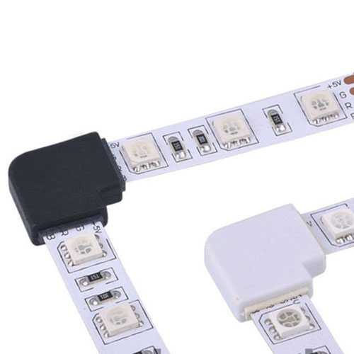 GIJ - Konektor L-Shape 4 Pin 10mm 5050 untuk LED Strip