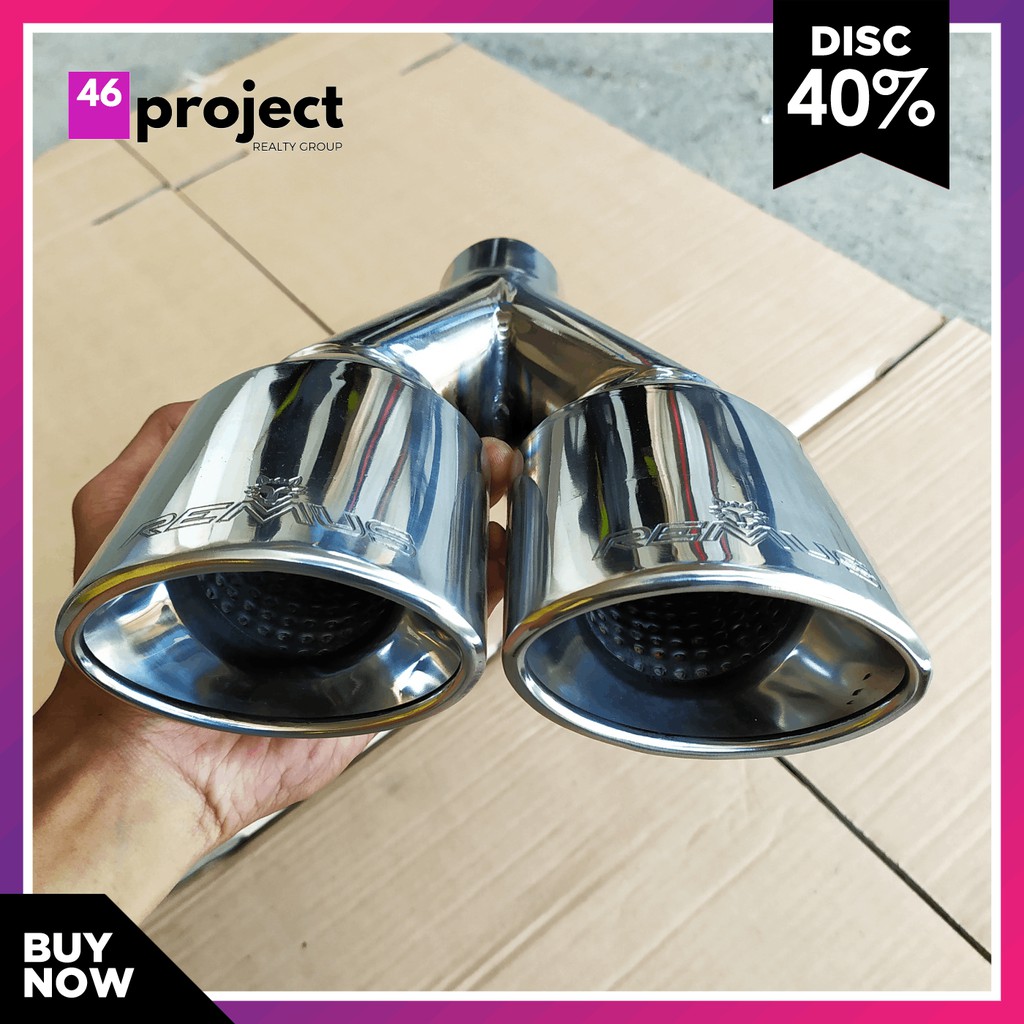 Knalpot Mobil - Knalpot mobil Remus Double Cabang 3inch utk all mobil