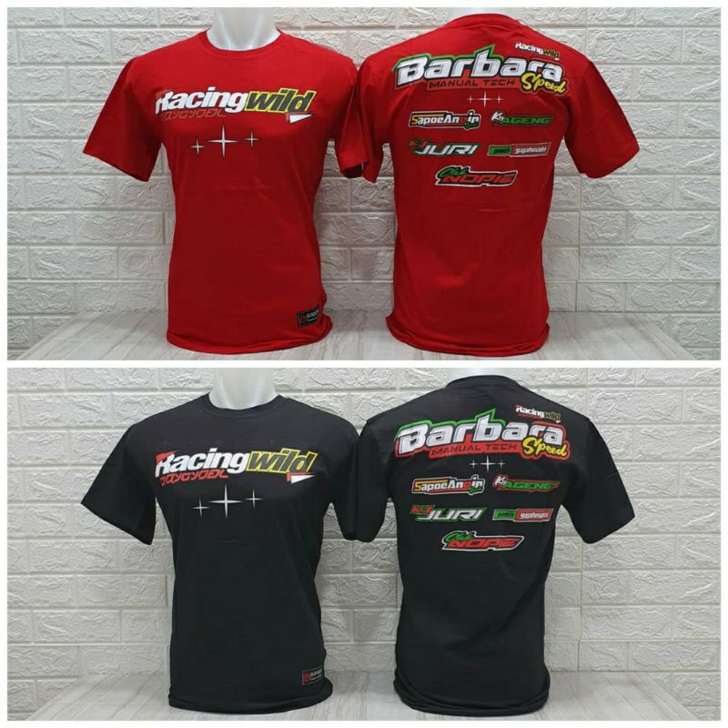 Kaos motor Barbara Racing Wild Pria Murah (kirim cod)