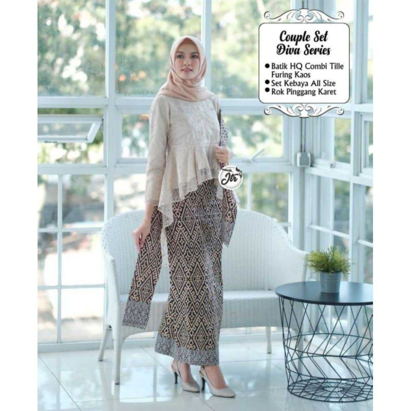 Couple Kebaya Diva Series //M.L.XL.XXL Brokat Couple Kemeja Pria Kebaya Selendang