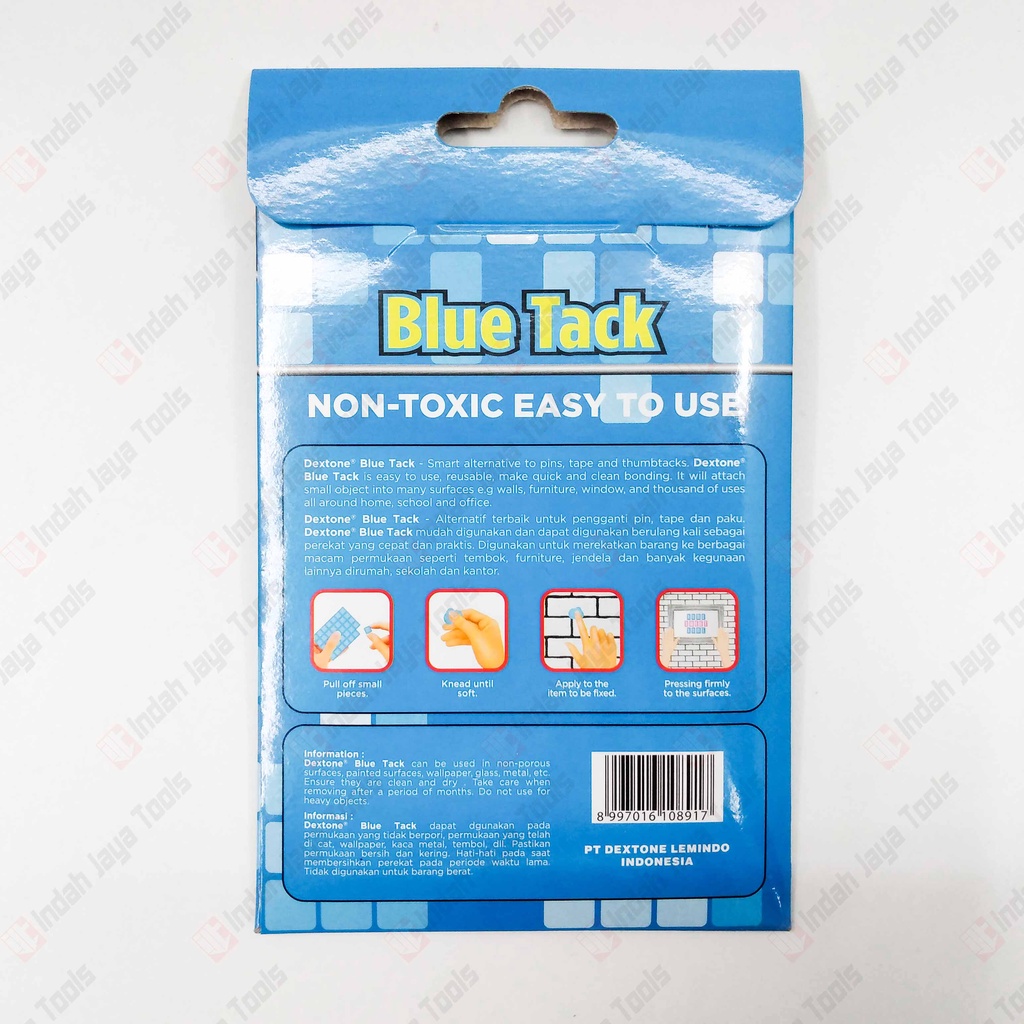 DEXTONE BLUE TACK - Lem Pengganti Pin Paku Magnet Lem ATK Karet Gum