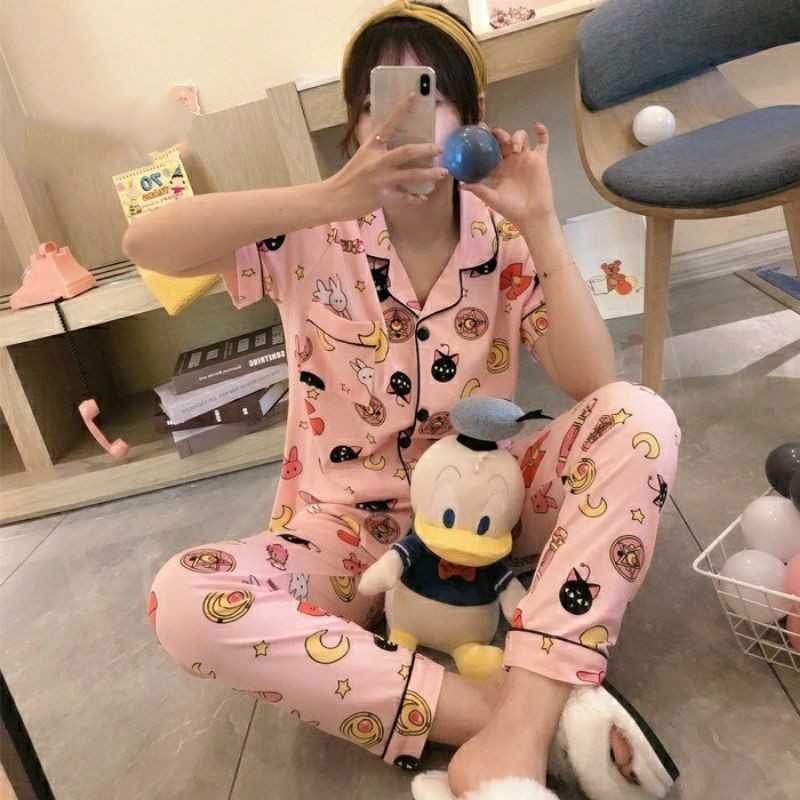 Piyama 349 Import Baju Tidur Sailormoon Usagi Sailor Moon Panjang Remaja Wanita Anak Perempuan