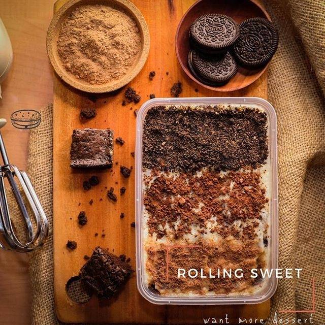 

Dessert box "meltedcheesebrownie" toping mix (milo cocoa oreo)