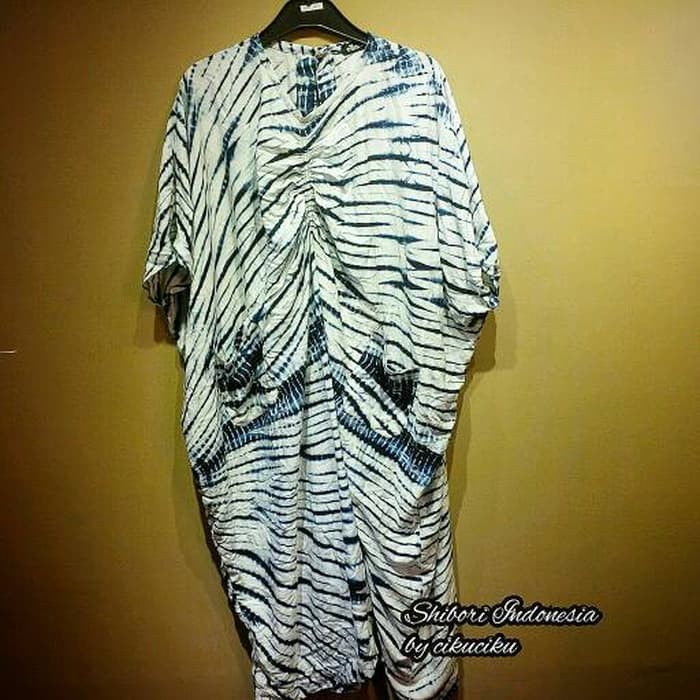 Terkini Kaftan batik shibori batik modern batik solo hijab tunik Berkualitas