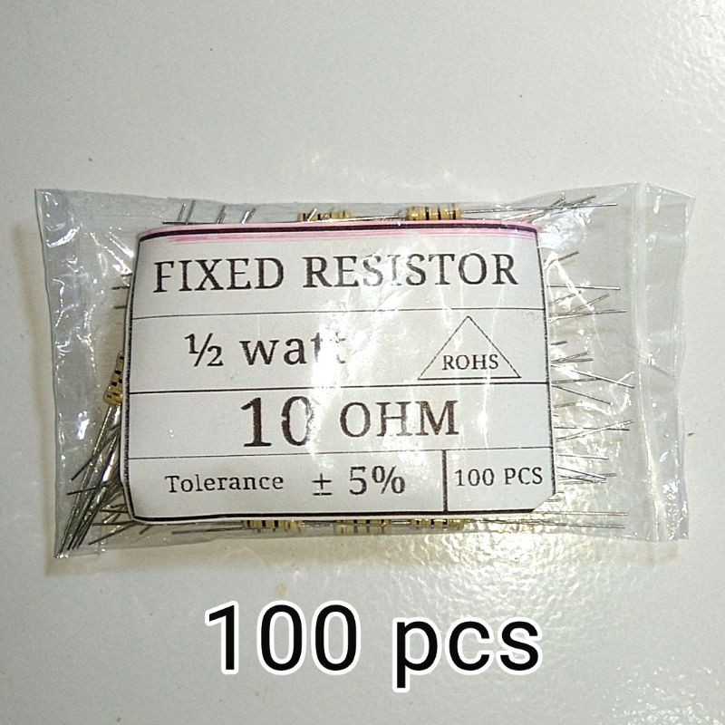 Resistor 10 Ohm 5% All ½ watt