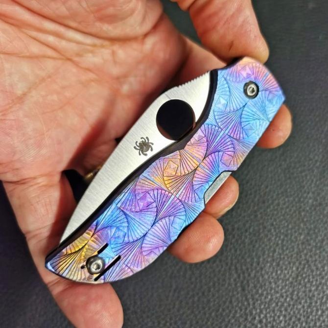 PISAU LIPAT SPYDERCO CHAPARRAL STEPPED TITANIUM CTS-XHP DSFG46316