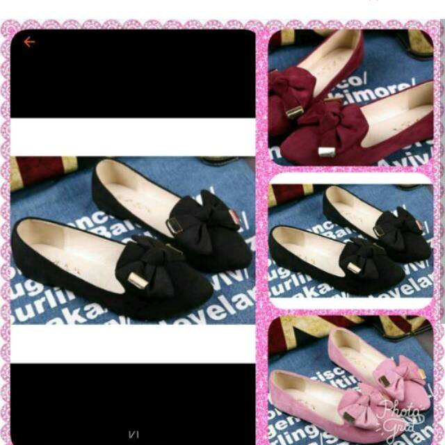 

FlatsShoes Pita Ujung Emas