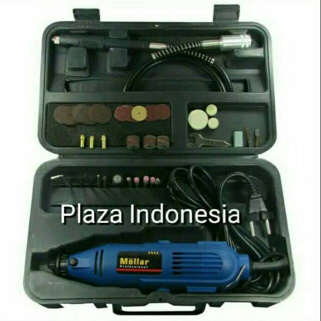Mollar Mini Grinder Set 40 PCS, Mini Drill, Gerinda Mini, Poles Batu, Tuner Set, Bor Ukir Bonsai