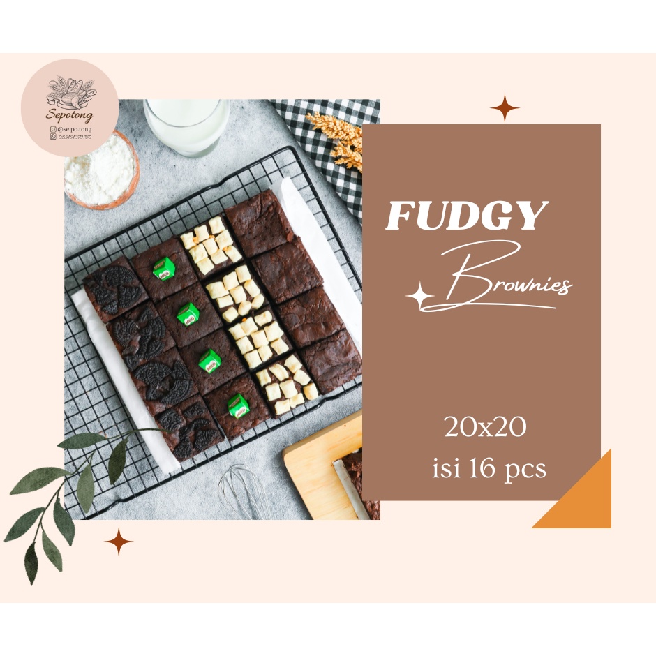 

FUDGY BROWNIES DARK CHOCOLATE 16 PCS BY SE.PO.TONG