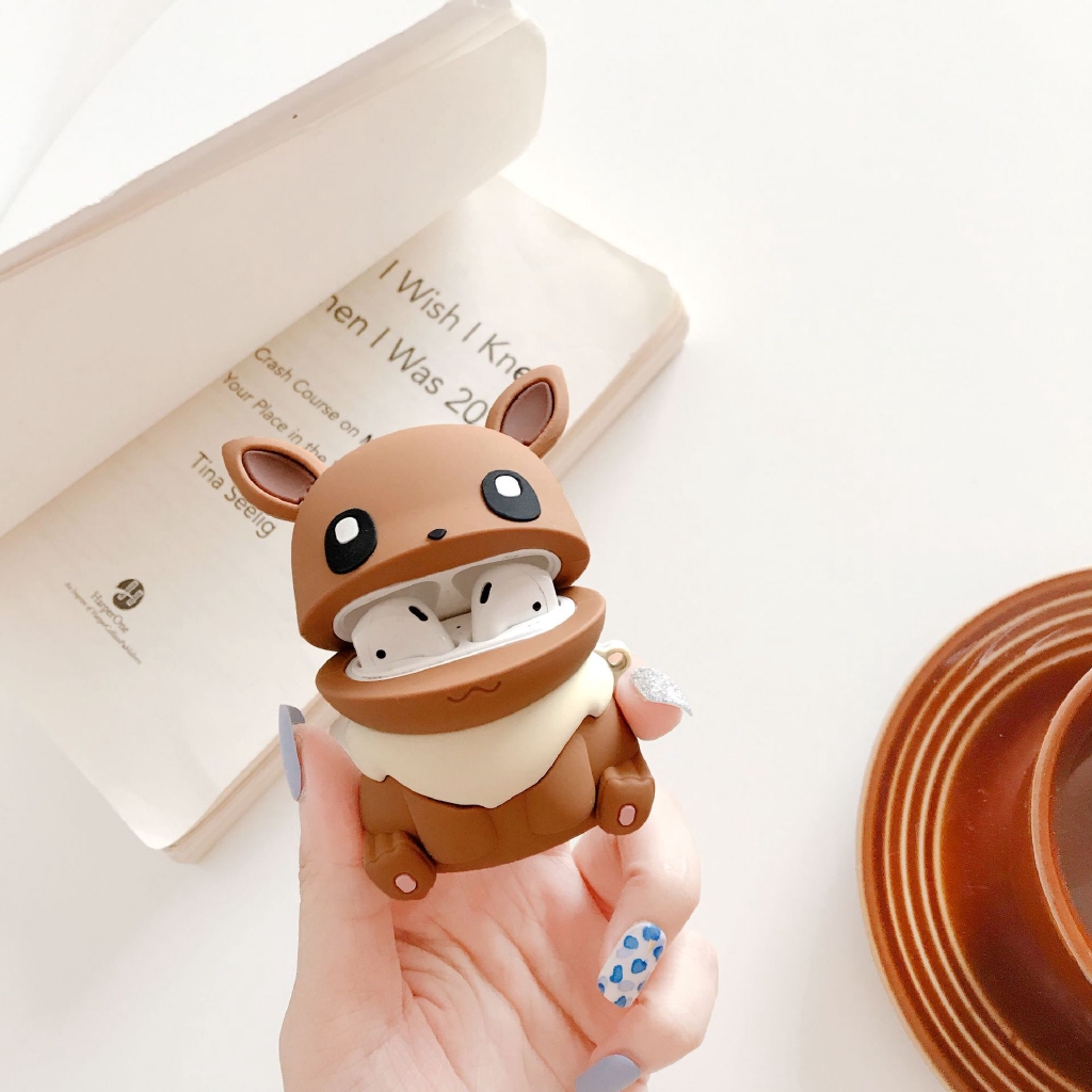 Case Pelindung Bahan Kain Motif Kartun Lucu Untuk Apple Airpods 2