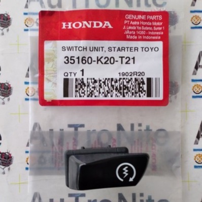 Switch Tombol Starter Beat Vario 125 150 Scoopy Supra 125 FI Asli AHM 35160K20T21