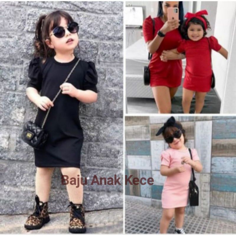 Dress Rajut Casual Anak Tunik Casual Baju Rajut Anak Perempuan Usia 2 3 4 Tahun Tangan Balon Vest Dress Tunik Masa Kini