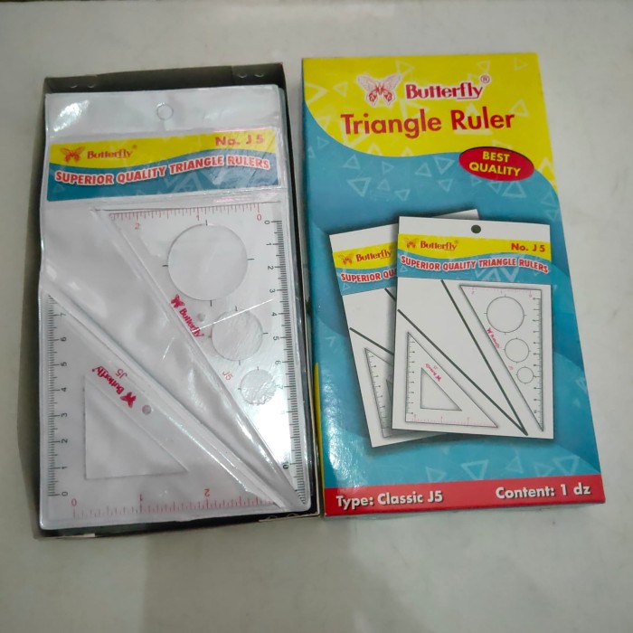 

penggaris segi tiga j5 butterfly