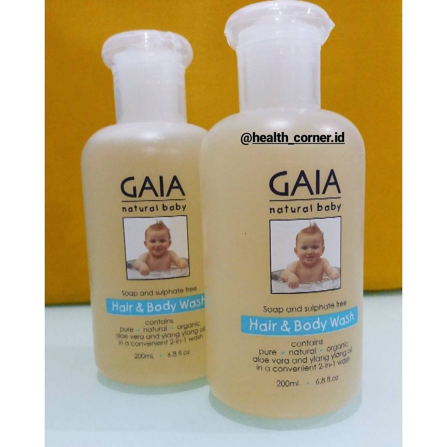 Gaia Natural Baby Hair And Body wash 200ml