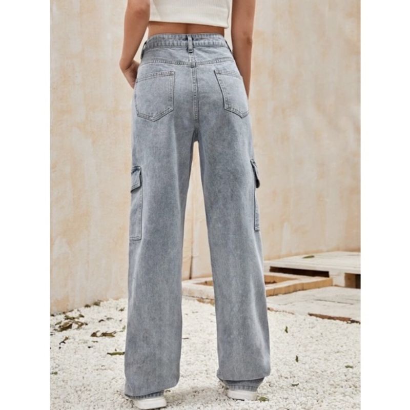 Highwaist Cargo Jeans Baggy Import