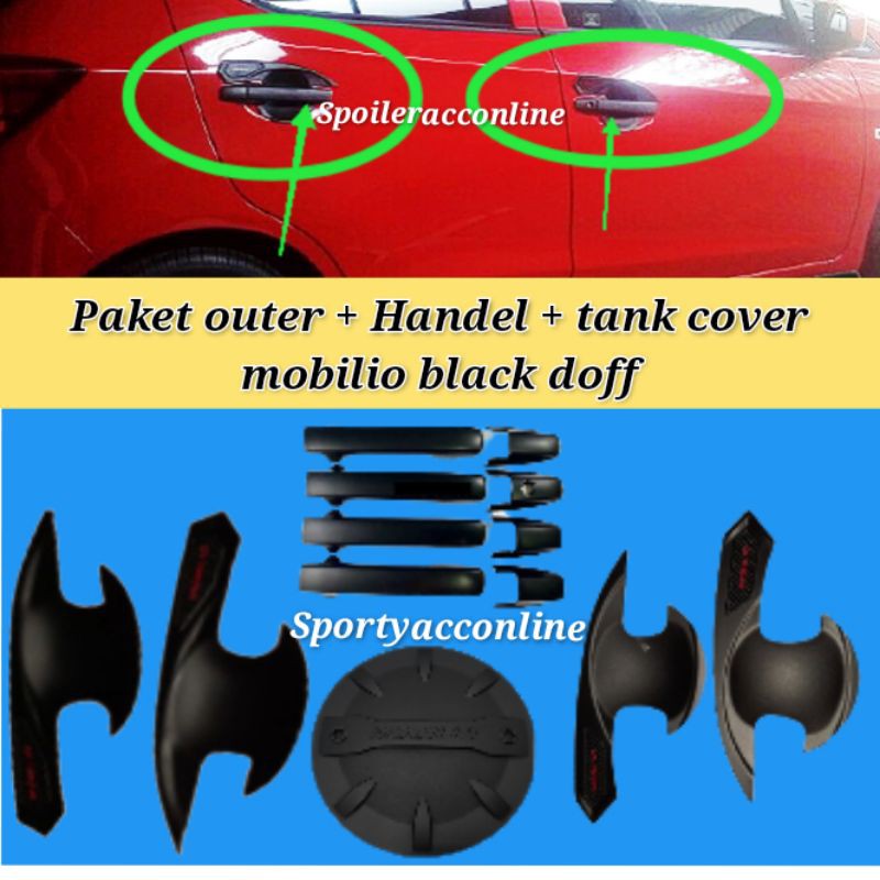 Outer dan handel plus tank cover mobilio black doff