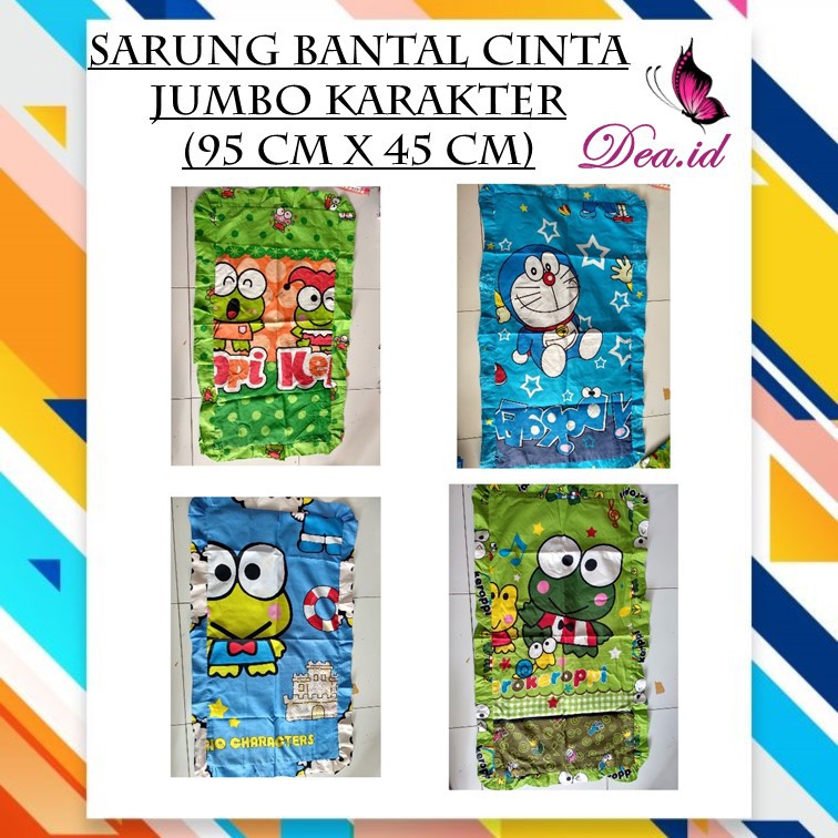 [DEASTORE] SARUNG BANTAL CINTA KARAKTER JUMBO UKURAN 45 x 95 cm