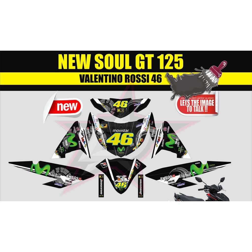 Sticker Striping Stiker Motor All New Soul Gt 125 Desing 20