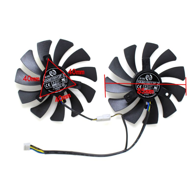 Bt 2PC 85MM HA9010H12F-Z 4P Kipas Pendingin Untuk MSI GTX 1060oc 6G GTX 960 12V 0.57A