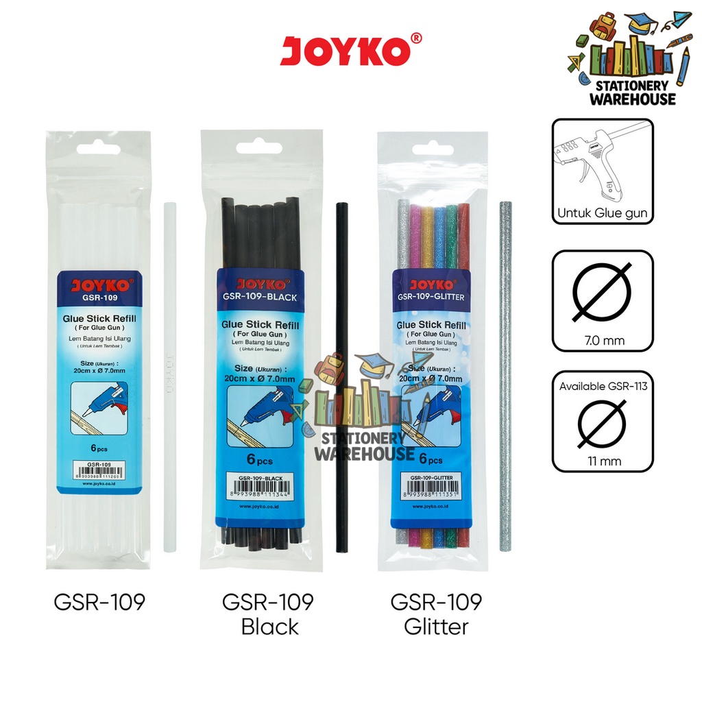 

Glue Stick Glitter Refill Lem Bakar Isi Lem Tembak Joyko GSR-109 Glitter