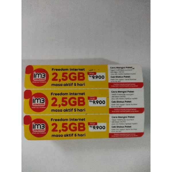 Voucher Indosat 2,5GB 5Hari